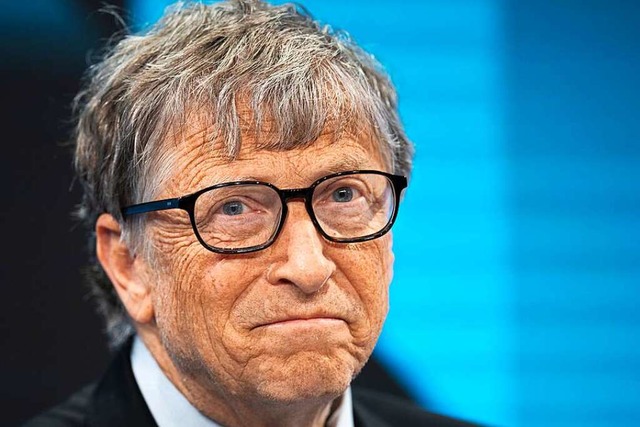 Der Schrecken aller  Schwurbler: Bill Gates.  | Foto: Gian Ehrenzeller (dpa)