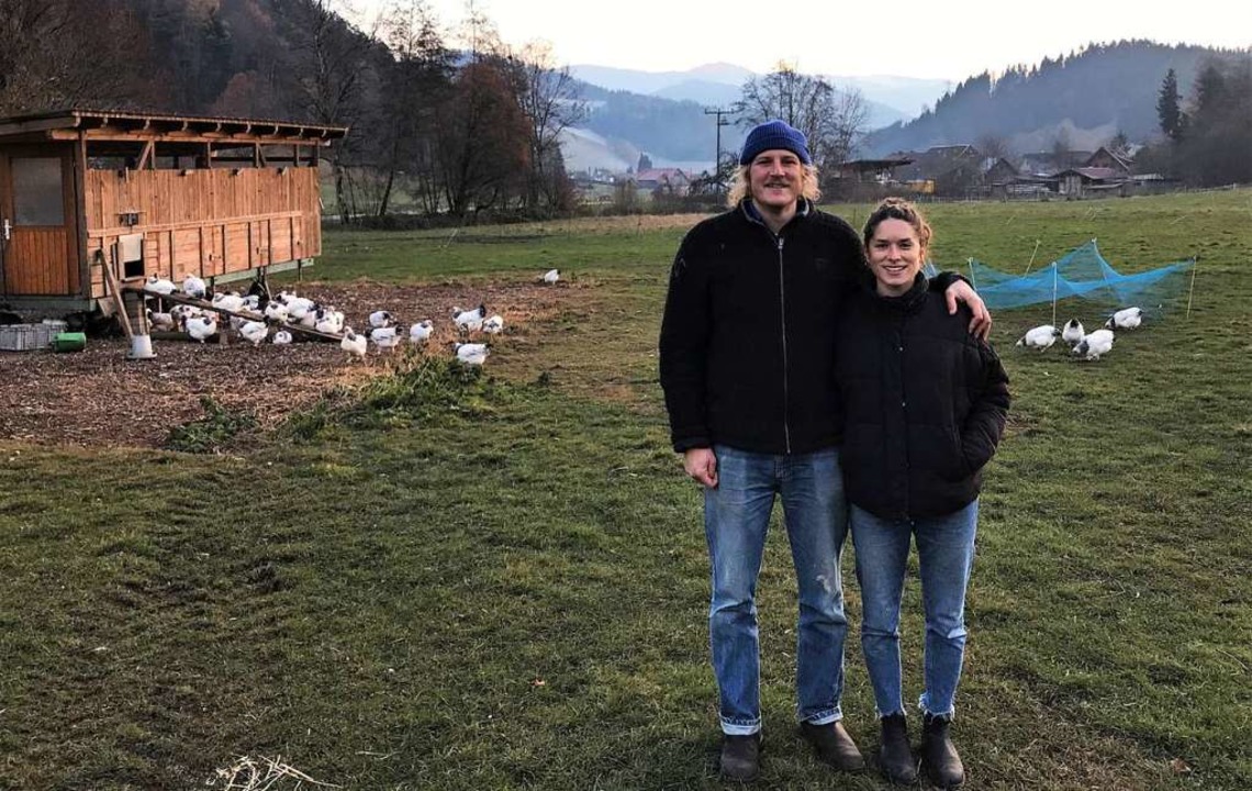 Sebastian Delamothe und Olivia von Rab...ington fhlen sich wohl im Dreisamtal.  | Foto: Michael Drfler