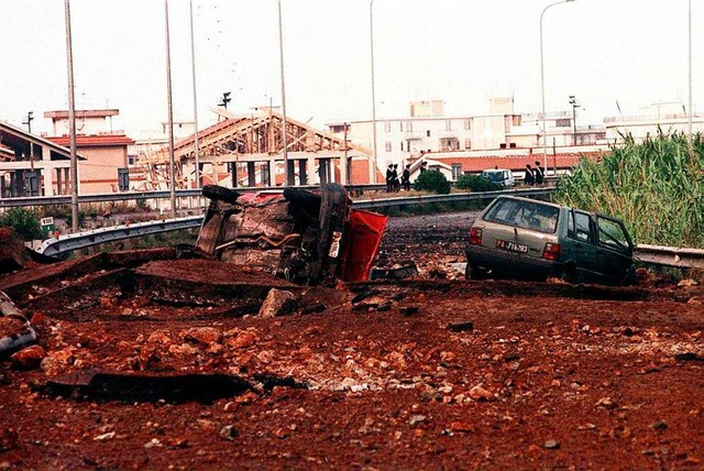 Im Mai 1992 starb Falcone bei einem Bomben-Attentat in der Nhe von Palermo.  | Foto: Str