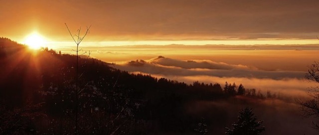 Sonnenuntergang am Kandel von der Gaisfelsenhtte aus.  | Foto: Dieter Trischler