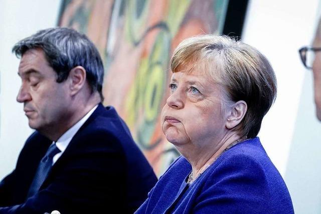 Merkel und Sder schlieen schrfere Corona-Regeln nicht aus