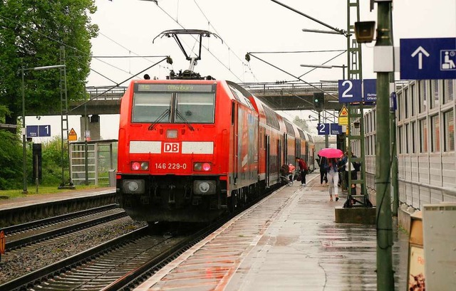 Vorerst wird der Bahnhalt in Ringsheim nicht zur  Haltestelle fr Fernzge.   | Foto: Sandra Decoux-Kone