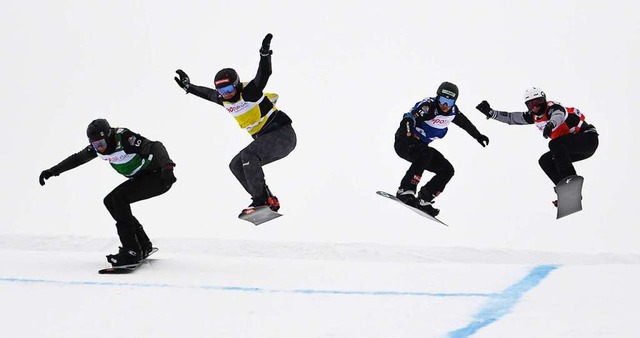 Archviaufnahme vom Snowboard Cross-Weltcup auf dem Feldberg im Februar 2019.  | Foto: Patrick Seeger