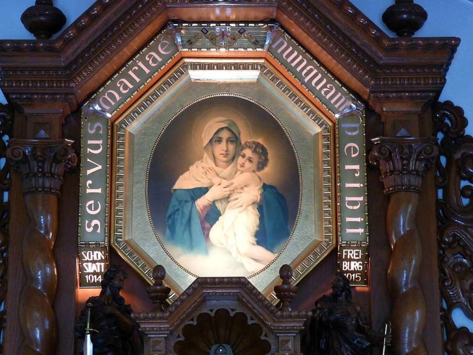 Das Altarbild der Maria, das einst in Freiburg erworben wurde  | Foto: Andrea Gallien
