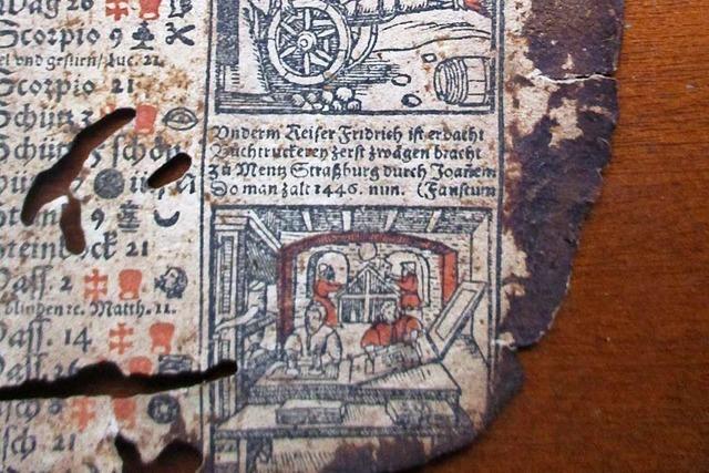 Fragment eines Einblattkalenders aus dem 16. Jahrhundert entdeckt