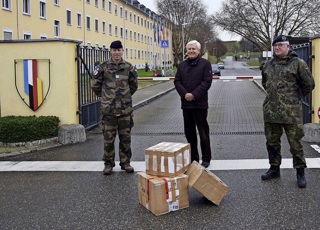 Ein Gru aus der Heimat fr die Soldat...on aktiven Soldaten untersttzt wurde.  | Foto: Volker Mnch