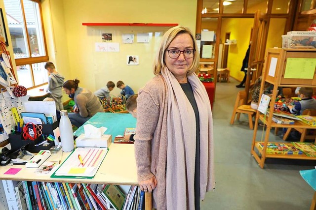 Leiterin Martina Goldammer setzt sich ...nder und das Team brauchen mehr Rume.  | Foto: Christoph Breithaupt