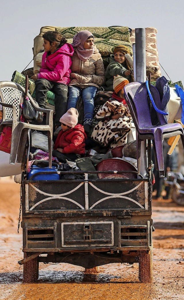 Viele Syrer sind auf der Flucht.   | Foto: Anas Alkharboutli (dpa)
