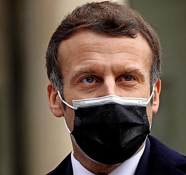 Macron ist mit Corona infiziert.  | Foto: THOMAS COEX (AFP)