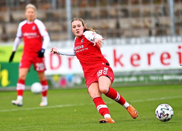 Stefanie Sanders traf zum zwischenzeitlichen Ausgleich fr den SC.  | Foto: SC Freiburg/Achim Keller