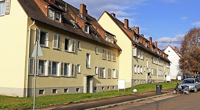 Den Wohnungsbau fr Heimatvertriebene ...entstanden in der hinteren Breitmatt.   | Foto: Hansjrg Bader