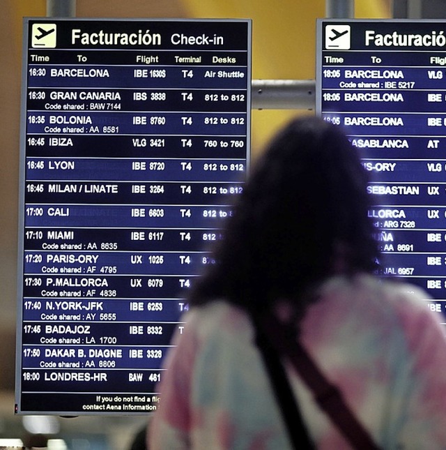 Viele Flge wurden eingestellt.  | Foto: Eduardo Parra (dpa)