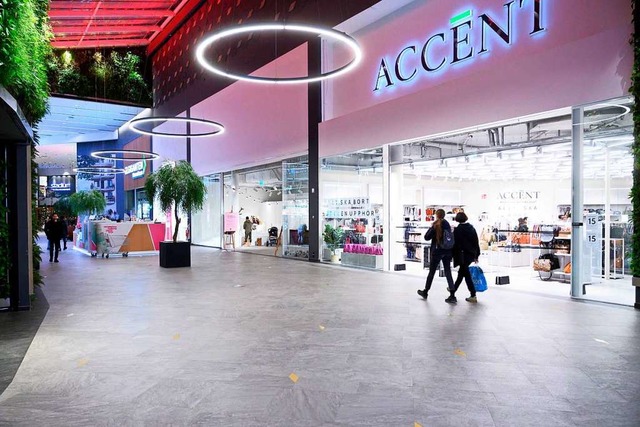 Leeres Shopping-Center im schwedischen Uppsala.  | Foto: HENRIK MONTGOMERY (AFP)