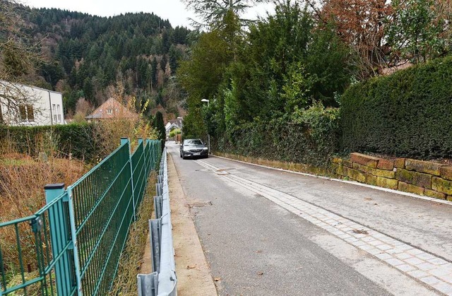 Die Sanierung des schmalen Rehhagwegs ...senen Arbeiten erst jetzt prsentiert.  | Foto: Rita Eggstein