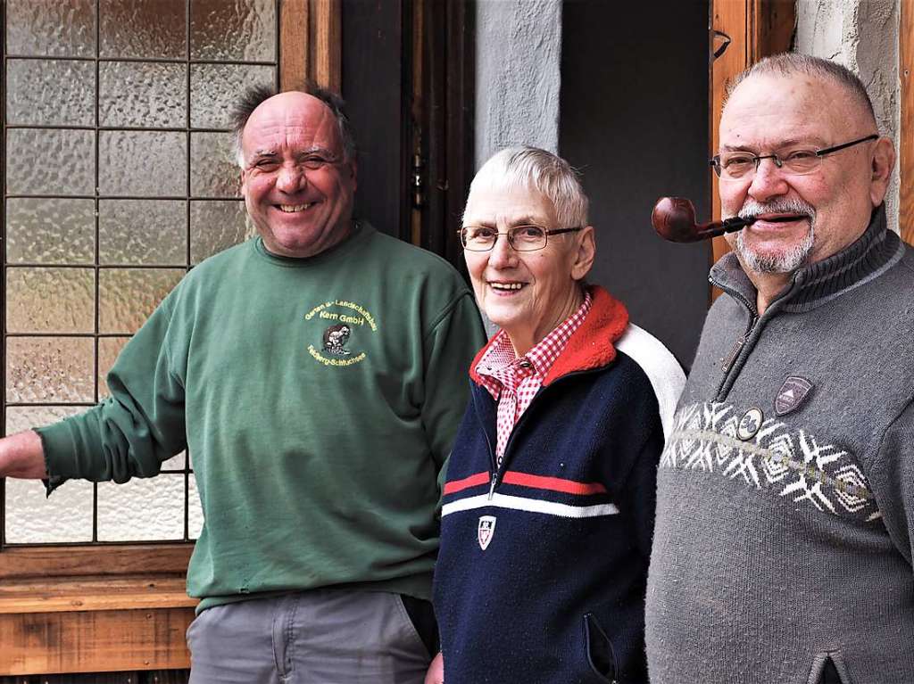 Dirk Kern mit seinen Eltern Hannelore und Peter (von links)