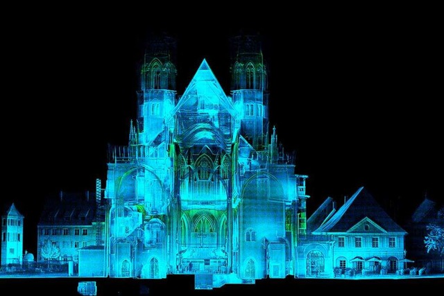 Sieht fast aus wie eine Rntgenaufnahm... 3D-Scan im Mnster in Richtung Altar.  | Foto: Nicolas Trusch