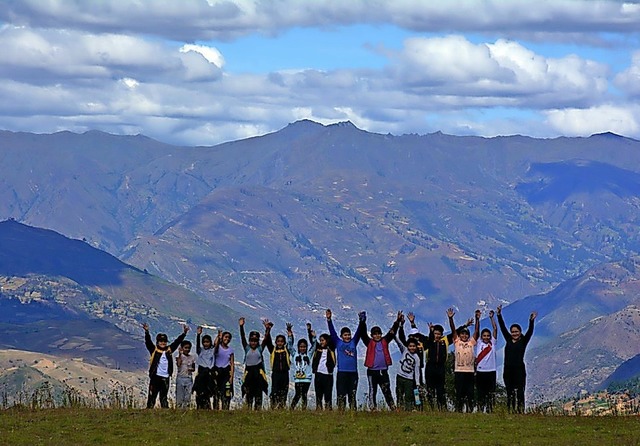 Eine untersttzte Abschlussklasse oberhalb von Pomabamba.   | Foto: Verein