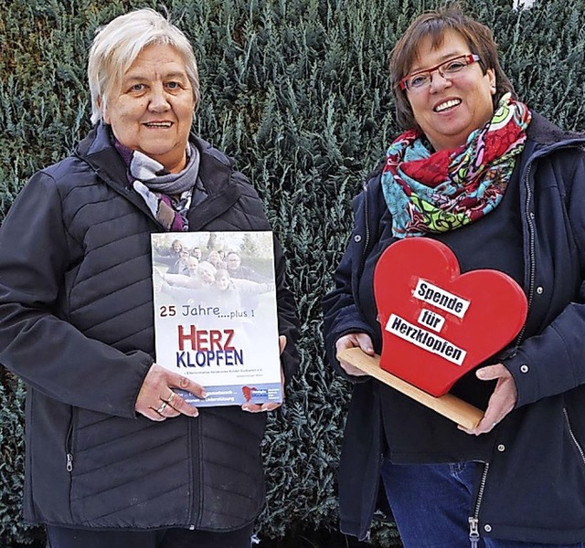 Susann Eichkorn und Nadja Marder aus L... seit Jahren  dem Verein Herzklopfen.   | Foto: Ninja Marder