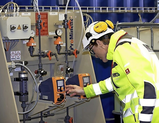 Um den Betrieb der Grundwasserreinigun...nd regelmige Wartungsarbeiten statt.  | Foto: Pressefoto Roche