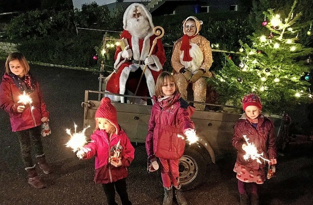 <BZ-FotoAnlauf>In Sitzenkirch</BZ-FotoAnlauf> besuchte der Nikolaus die Kinder.  | Foto: Michael Leipelt-Mller