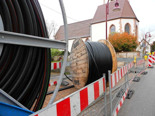 In Fischingen wurde  2020 der Tiefbau frs schnelle Internet abgeschlossen.  | Foto: Victoria Langelott