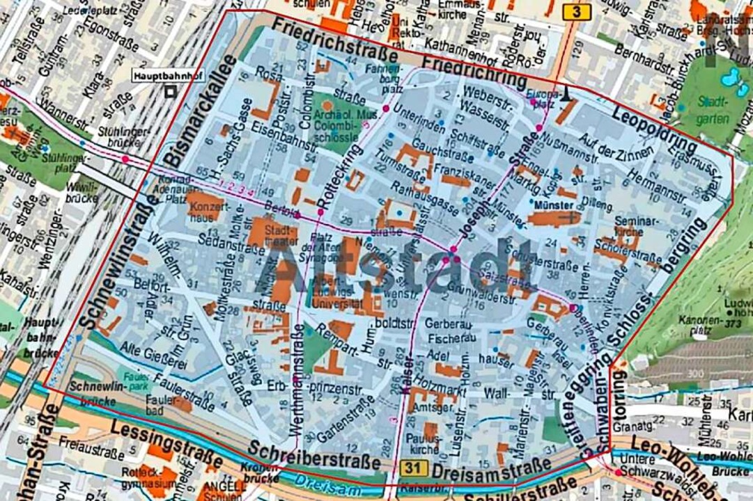 In der Freiburger Innenstadt gilt die ...pflicht mindestens bis zum 22. Januar.  | Foto: Repro: BZ