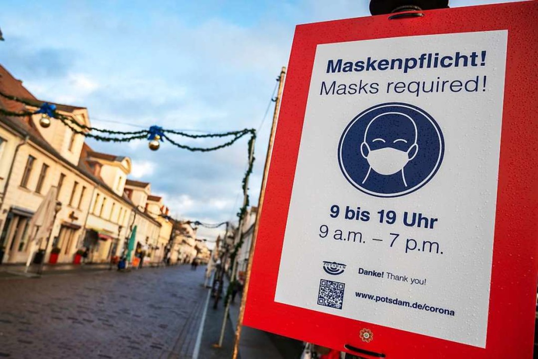 Die Fugngerzonen sind im Lockdown na...nuar so bleibt, entscheidet sich bald.  | Foto: Christophe Gateau (dpa)