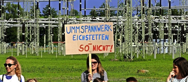 Die Plne zum Ausbau der Umspannanlage...nach einer vertrglicheren Lsung ab.   | Foto: Manfred Frietsch