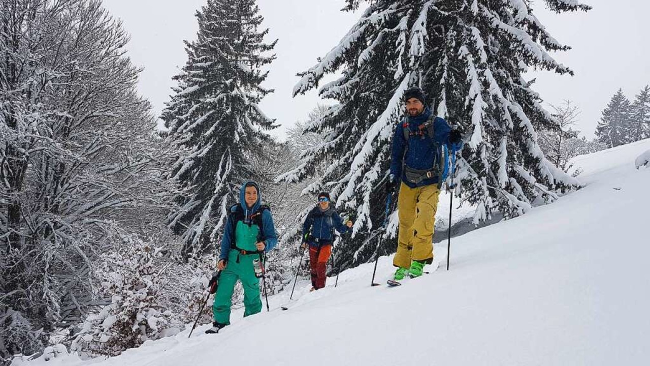 Drei Skitourengeher aus Herbolzheim, Emmendingen und Freiburg  | Foto: Gerald Nill