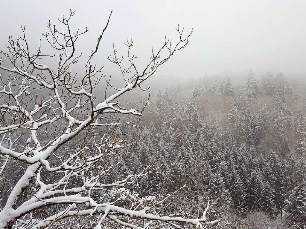 Der Rthekopf und die Wanderwege dorthin versinken im Schnee.