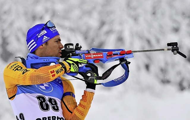 Simon Schempp, der einen Fehlschuss hatte  | Foto: Martin Schutt (dpa)