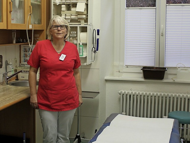 Claudia Albiez ist in einer Arztpraxis...ichtrztliche Praxisassistentin ttig.  | Foto: Cornelia Liebwein