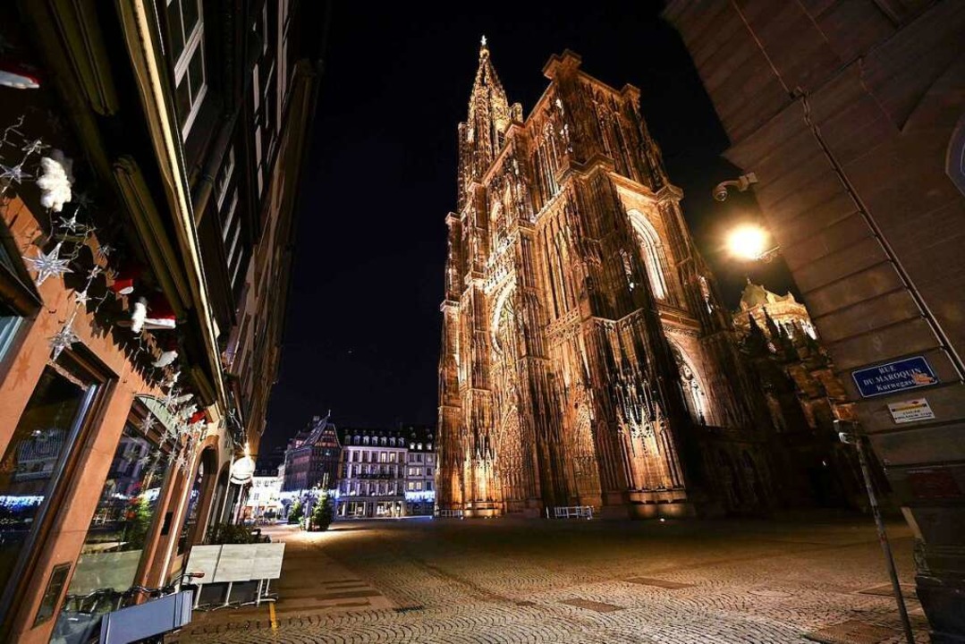 Abendliche Leere auf Straßburgs Plätzen  | Foto: FREDERICK FLORIN (AFP)