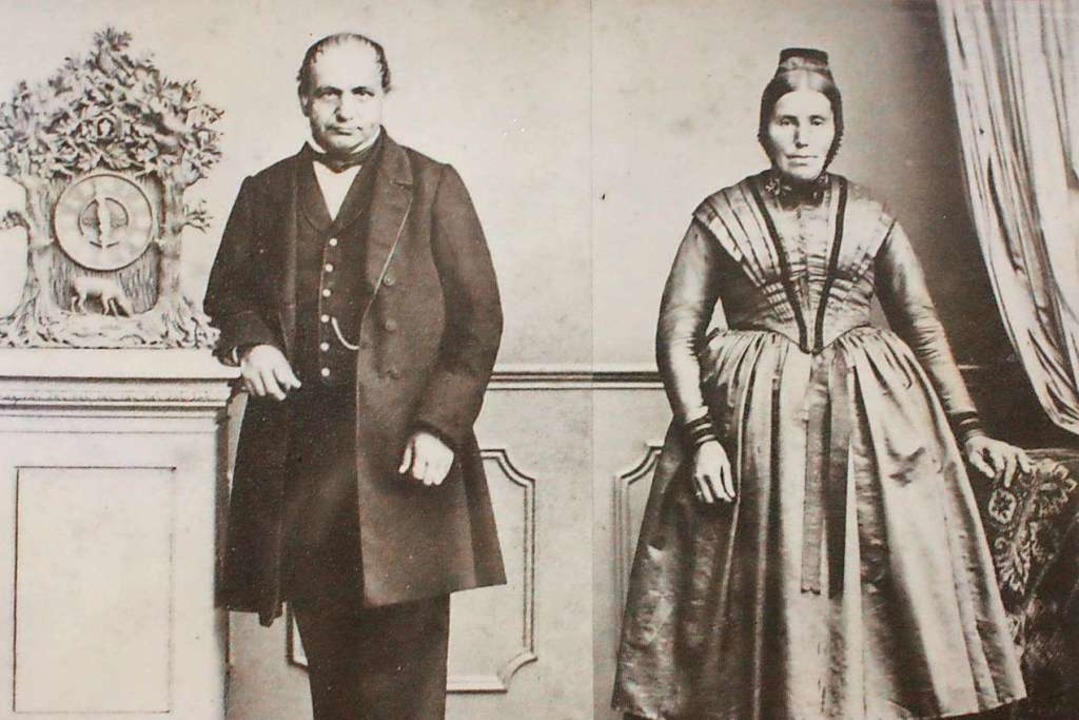 Johann Baptist Beha (1815 bis 1898) zu...mit seiner Frau Sofie (geb. Zähringer)  | Foto: Gert Brichta