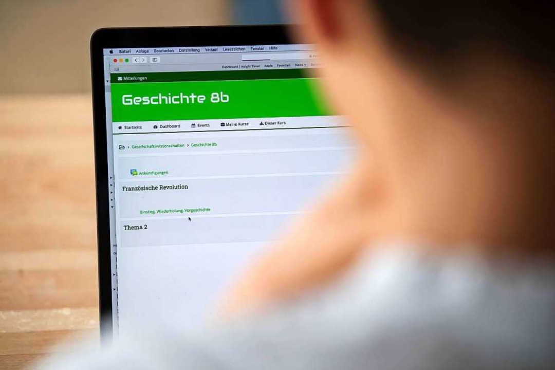 Digitale Lernplattform &quot;Moodle&quot; setzt zum Schulstart aus  | Foto: Marijan Murat (dpa)