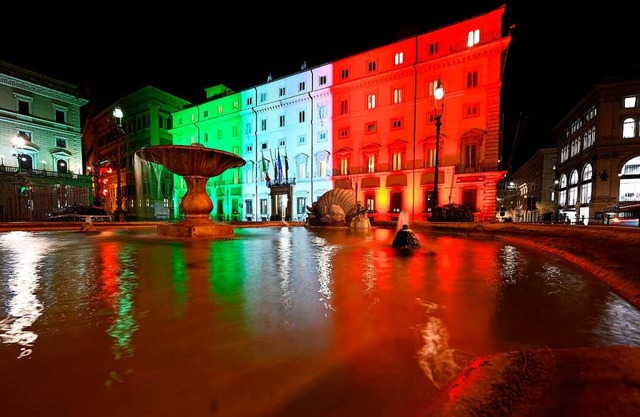 Der Palazzo Chigi, Sitz der italienischen Regierung, in Rom.  | Foto: VINCENZO PINTO (AFP)