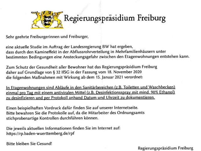 Diese Zettel mit geflschten Corona-An...in zahlreichen Freiburger Briefksten.  | Foto: Repro: BZ