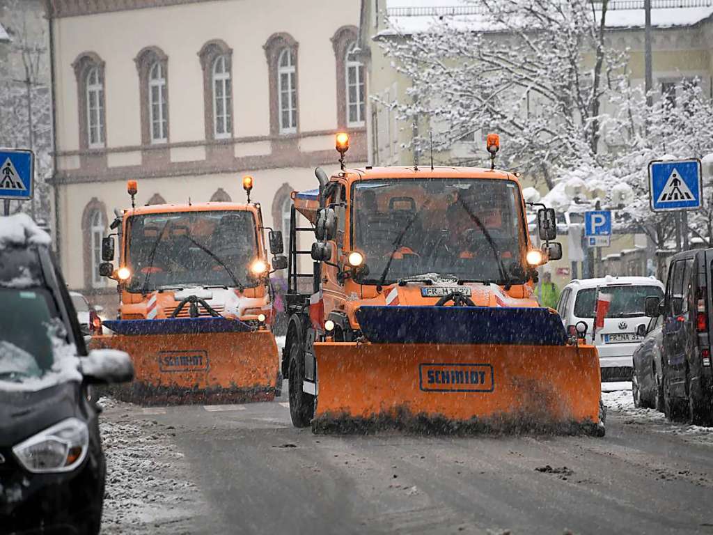 Rumfahrzeuge im Dauereinsatz.