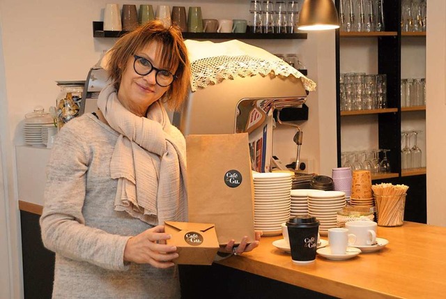 Ines Kuttler fhrt das Caf Miss Gugelhupf in Kandern.  | Foto: Regine Ounas-Krusel