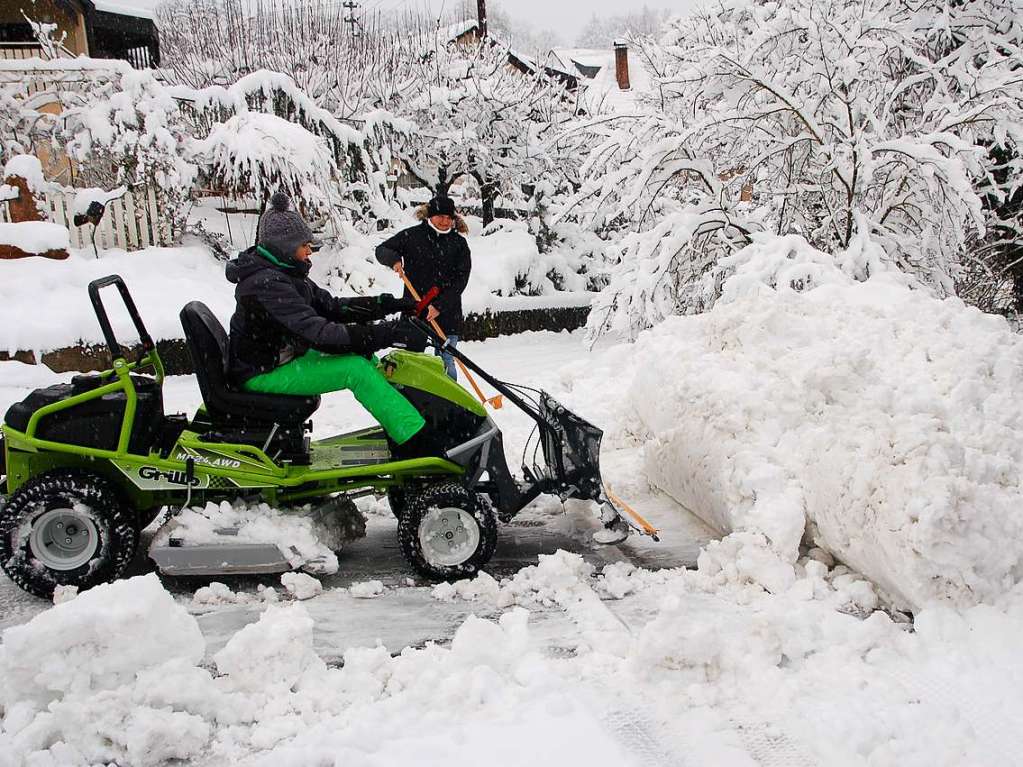 Groe Schneemassen wurden bewegt.