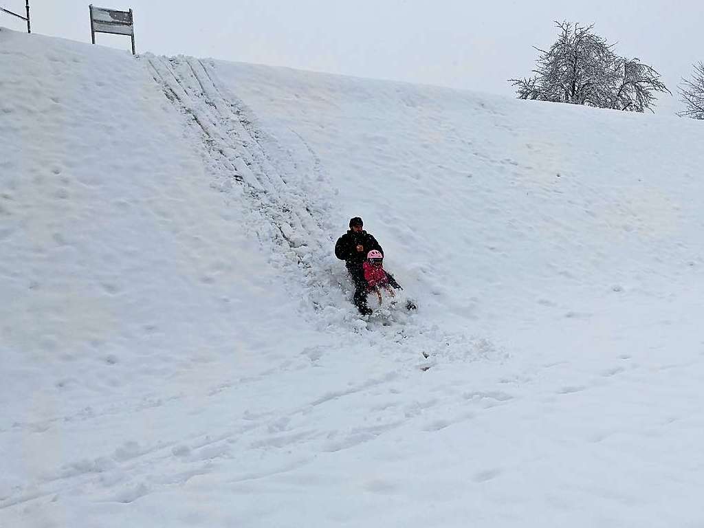 Auch am Altrhein in Wyhlen gab’s eine kleine Piste