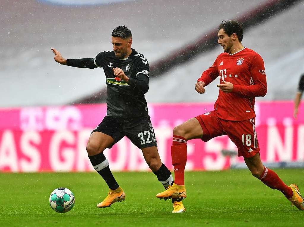 Gegen den FC Bayern Mnchen muss sich der SC Freiburg knapp geschlagen geben, die Spieler von Christian Streich verlieren in der Allianz Arena mit 1:2.