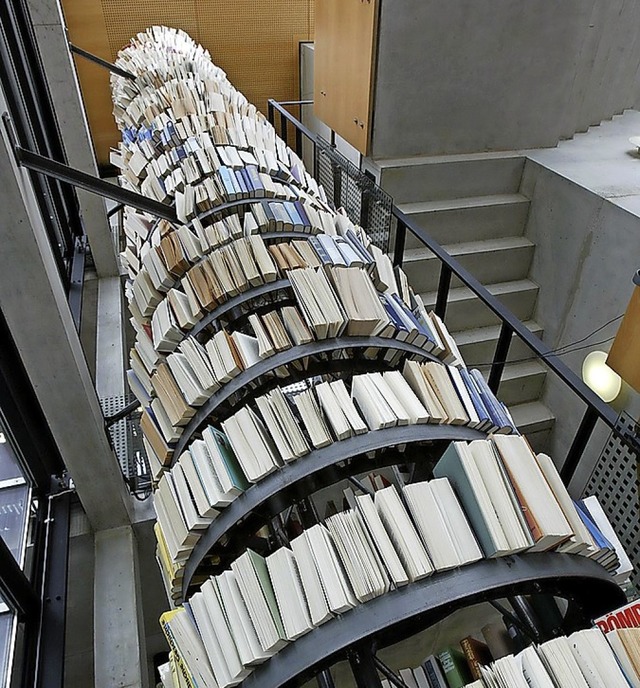 &#8222;Flsterturm&#8220; in der Stadtbibliothek  | Foto: Chris Heck