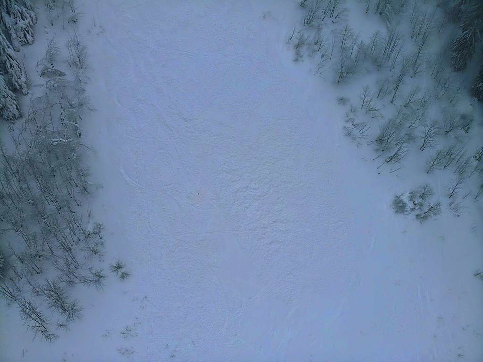 Das Lawinenfeld &#8211; von der Drohne aus gesehen.  | Foto: Bergwacht Schwarzwald