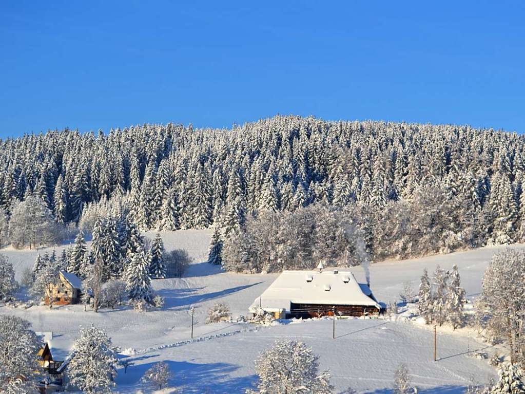 Winterzauber in Rudenberg, in der Mitte der Schlegelhof