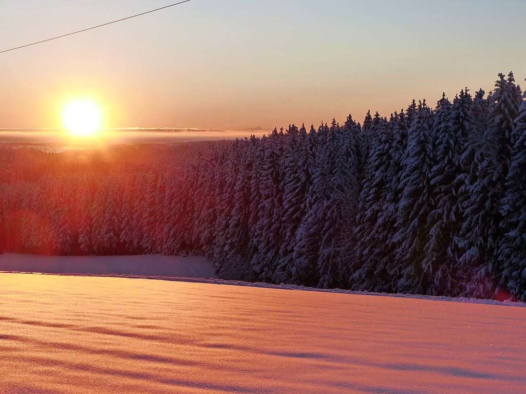 Sonnenaufgang in Friedenweiler