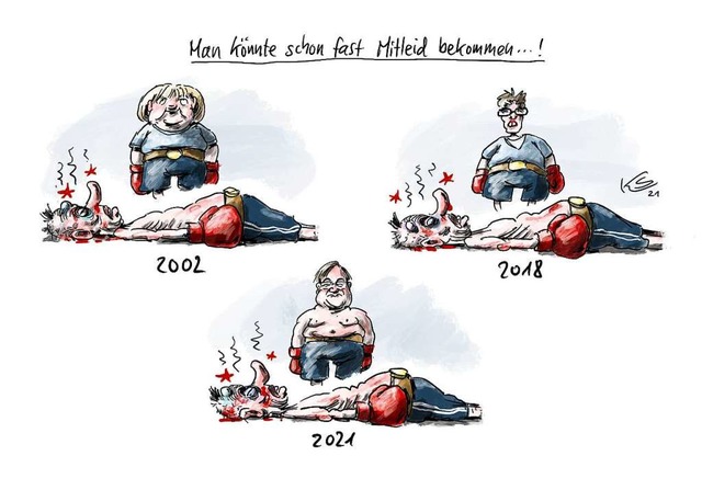 So sieht unser Karikaturist die Niederlagenserie  des Friedrich Merz in der CDU  | Foto: Klaus Stuttmann