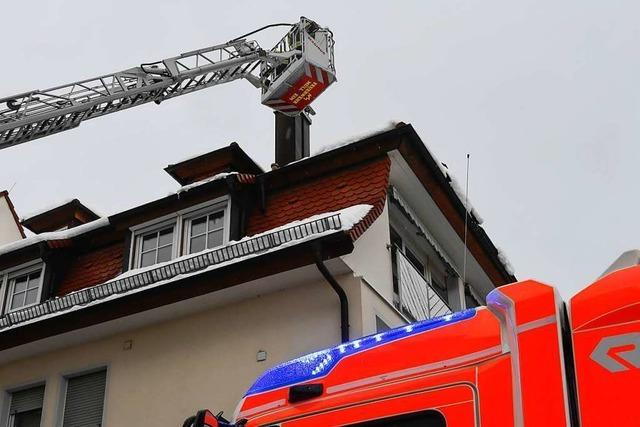 Feuerwehreinsatz wegen eines Kaminbrands in der Goethestrae