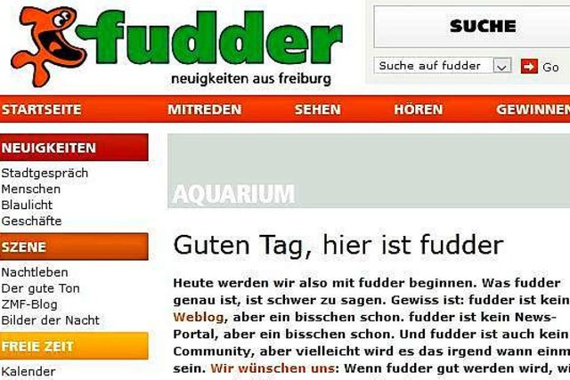 Guten Tag! Und das war fudders altes Layout.  | Foto: Screenshot