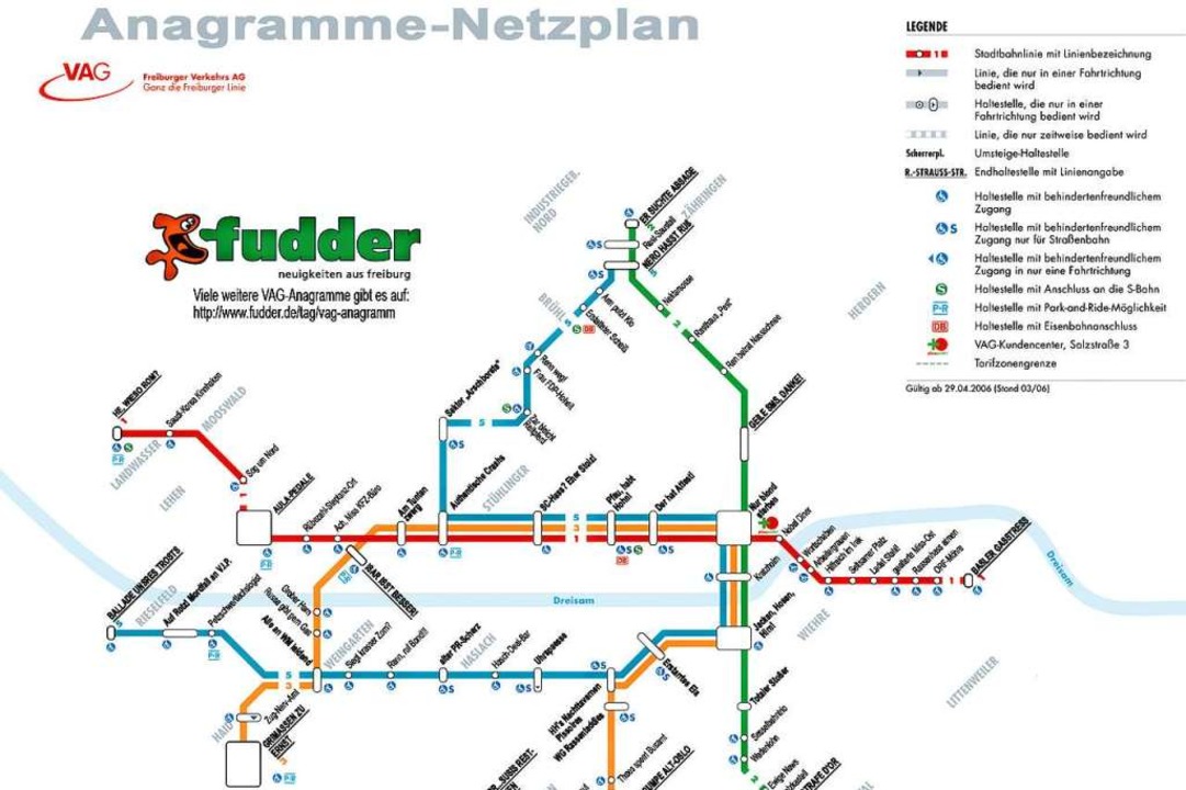 Die fudder-Anagramme fr die VAG: Aus ...enkmal &#8222;Geile SMS, danke&#8220;.  | Foto: fudder.de